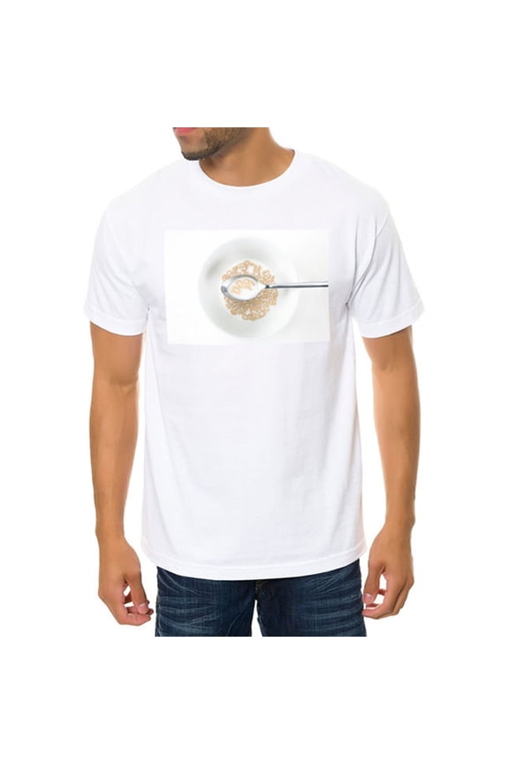 Mens The Cereal Graphic T-Shirt, White, Large