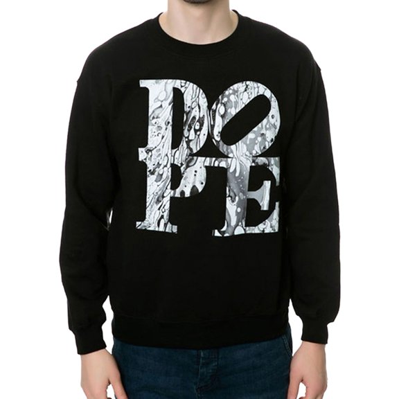 DOPE Mens The Foiled Sweatshirt, Black, Large
