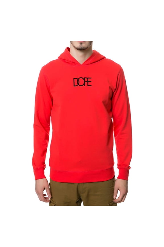 Mens The Logo Hoodie Sweatshirt, Red, Medium