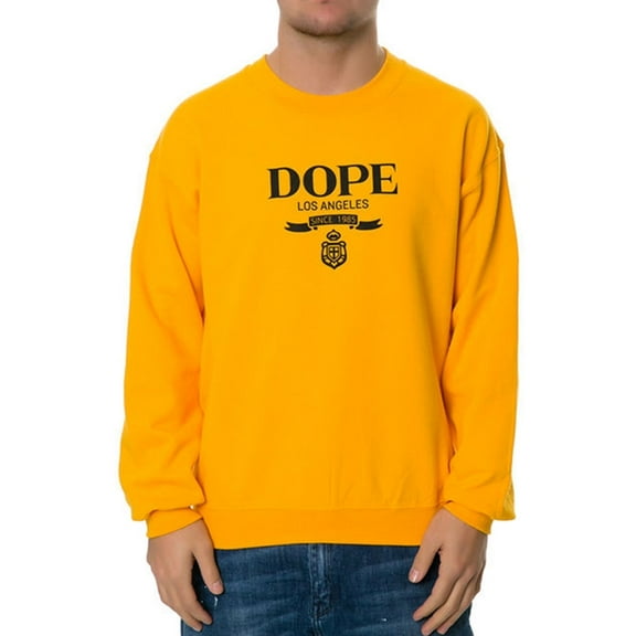 DOPE Mens The Milan Sweatshirt, Yellow, Medium