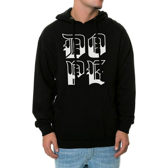 DOPE Mens The Mob Hoodie Sweatshirt, Black, Large