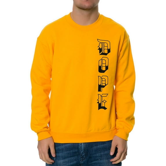 DOPE Mens The Mob Sweatshirt, Yellow, Small
