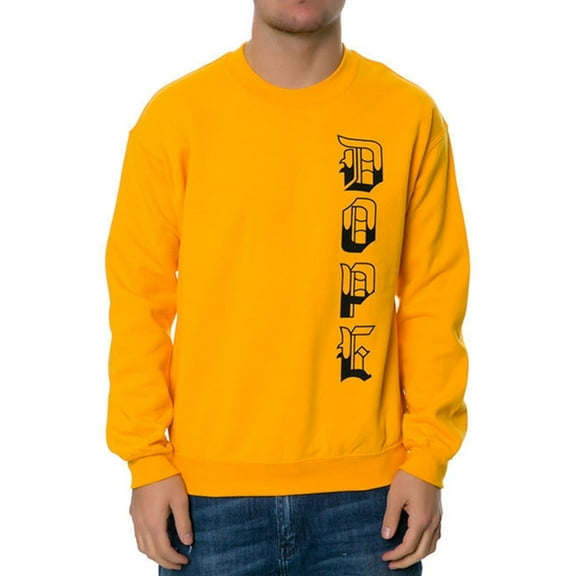 DOPE Mens The Mob Sweatshirt, Yellow, X-Large