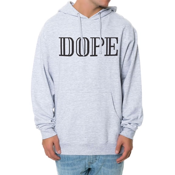 DOPE Mens The Pierre Pullover Hoodie Sweatshirt, Grey, Medium