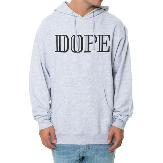 DOPE Mens The Pierre Pullover Hoodie Sweatshirt, Grey, Medium