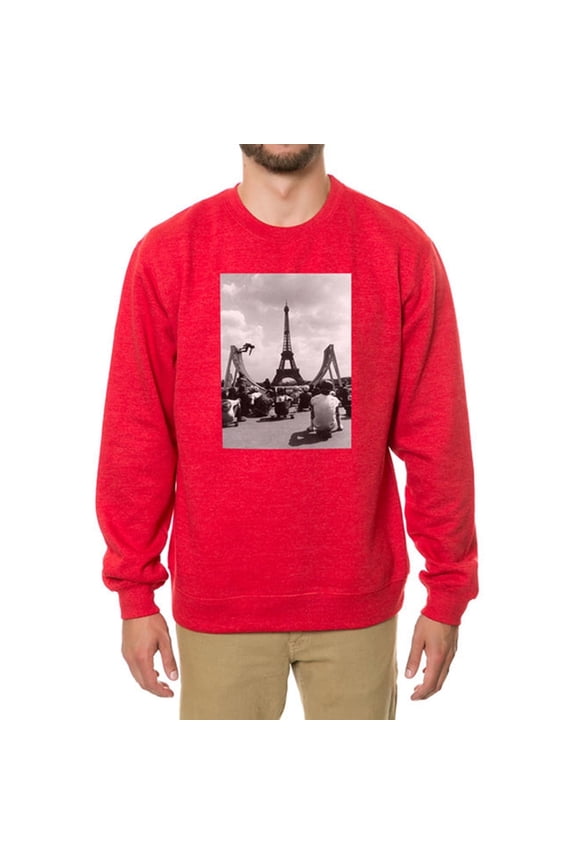 Mens The Skating In Paris Sweatshirt, Red, Medium