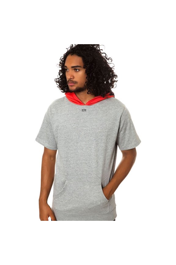 Mens The Tie Dyed SS Hoodie Sweatshirt, Red, Small