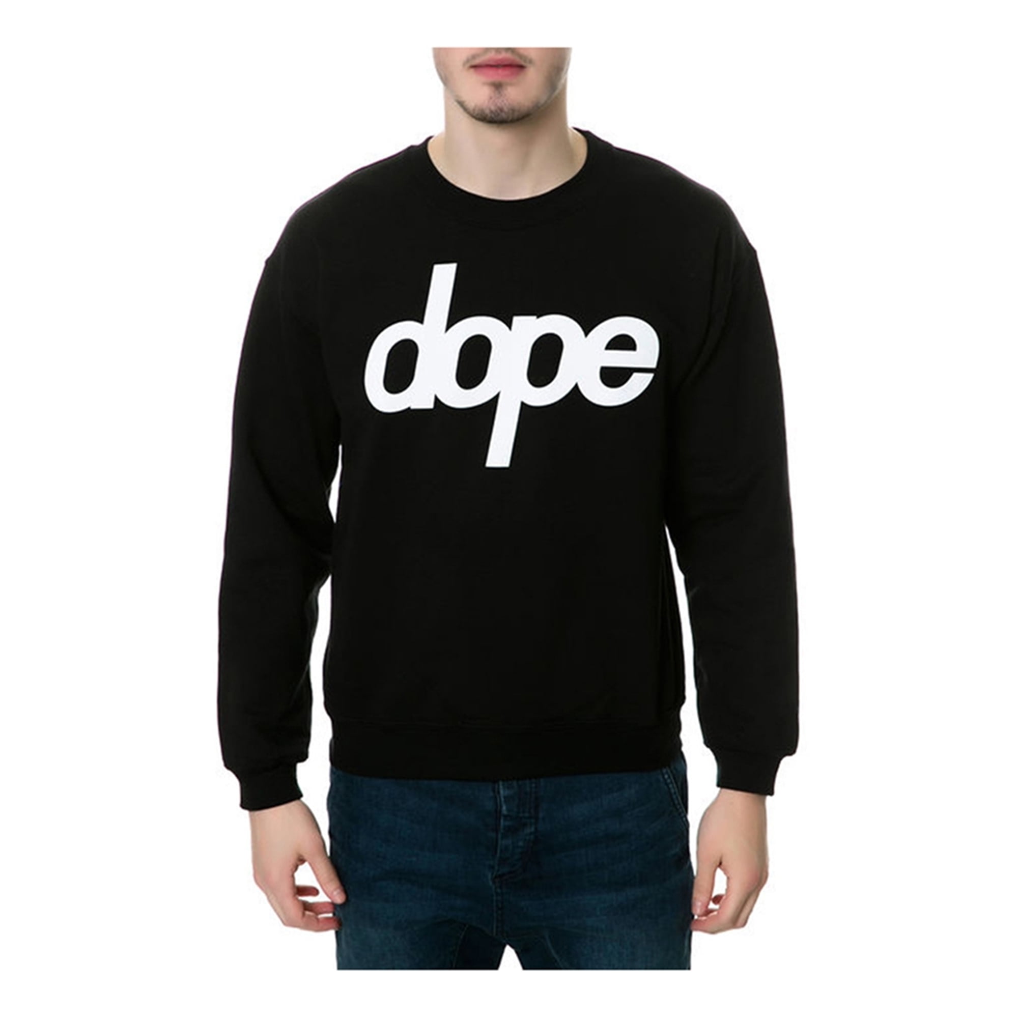 DOPE Mens The Touring Crewneck Sweatshirt Black Large Walmart
