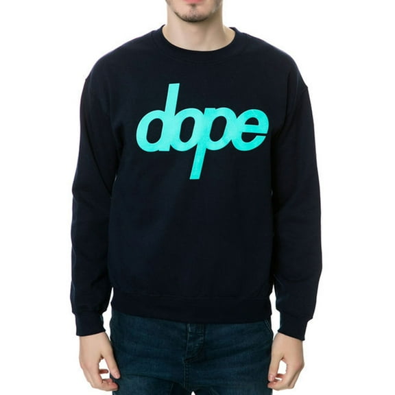 DOPE Mens The Touring Crewneck Sweatshirt, Blue, Large