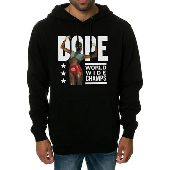 DOPE Mens The Worldwide Champs Hoodie Sweatshirt, Black, Small