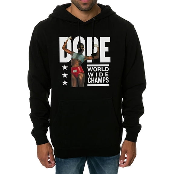 DOPE Mens The Worldwide Champs Hoodie Sweatshirt, Black, X-Large