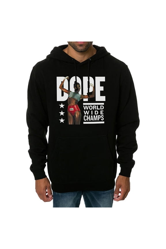 Mens The Worldwide Champs Hoodie Sweatshirt, Black, X-Large