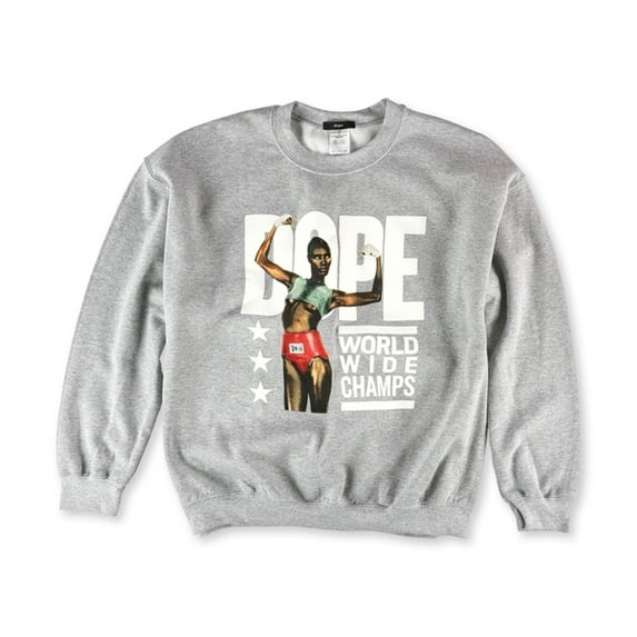 DOPE Mens The Worldwide Champs Sweatshirt, Grey, Medium