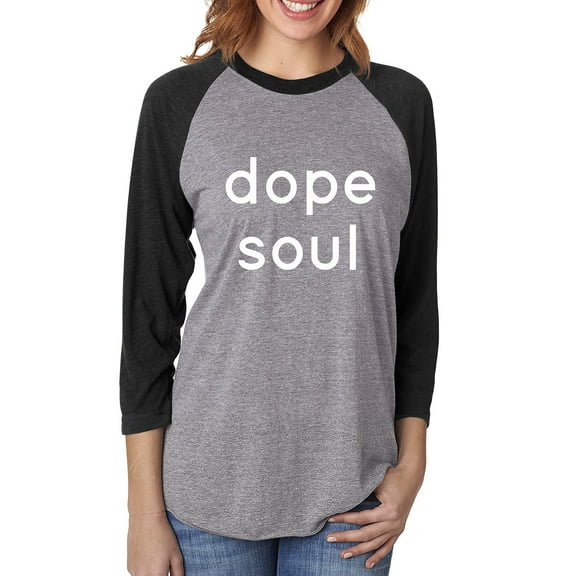 DOPE SOUL Unisex 3/4 Sleeve Baseball Raglan Tee