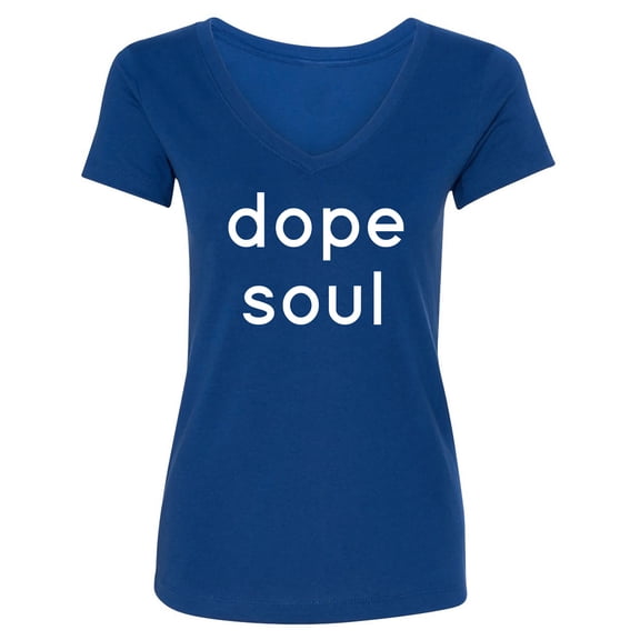 DOPE SOUL Womens V-Neck T-Shirt