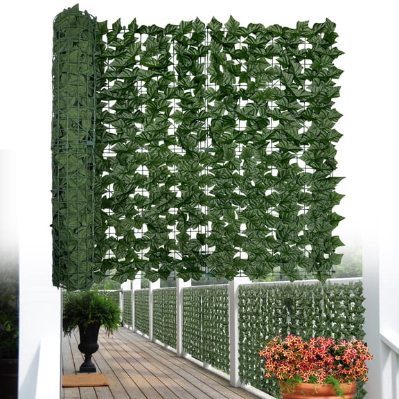 DOPGIB Artificial Ivy Privacy Fence Screen 40 x 100 in, UV-Anti Faux Greenery Backdrop for Patio, Balcony, Garden, Backyard ,Indoor Outdoor Home Decor
