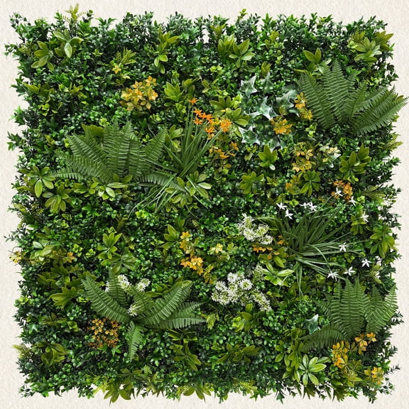DOPGIB Artificial Boxwood Panels, 20"x20" 4P UV-Anti Fake Grass Ivy Privacy Hedge Greenery Backdrop Fence Wall Screen for Garden Fence Covering Privacy, Outdoor Indoor Home Decor