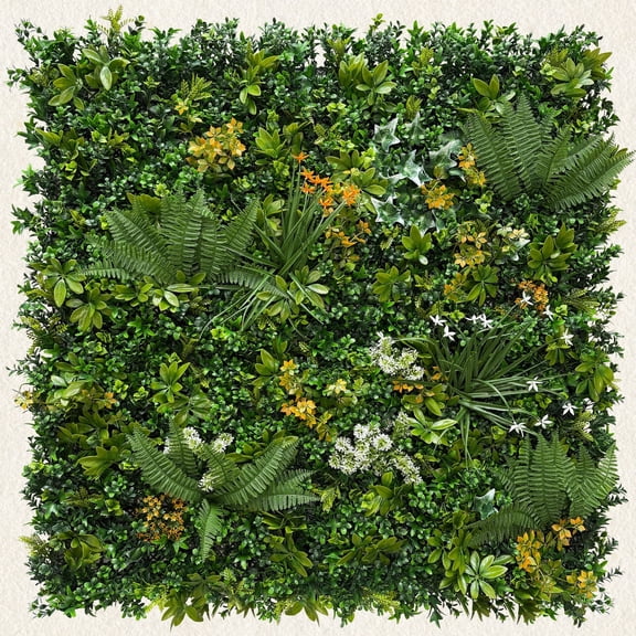 DOPGIB 20 X 20 in 8P Artificial Greenery Plant Hedge Wall, UV-Resistant Faux Boxwood Panel Cover for Backyard, Garden, Patio, Balcony, Indoor Outdoor Decor