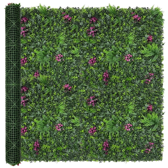 DOPGIB 72x128 Inch Artificial Greenery Plant Hedge Wall, UV-Resistant Faux Boxwood Panel Cover for Backyard, Garden, Patio, Balcony, Indoor Outdoor Decor
