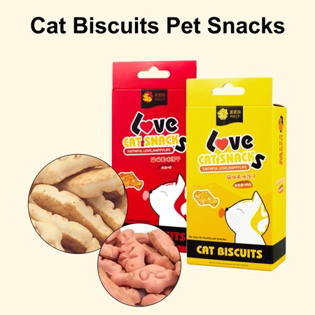 DOPI 100g/Box Cat Snack High Temperature Baked Healthy Universal Cat Kitten Biscuits Food for Home