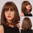 thumbnail image 1 of DOPI Black Wavy Wig for Women with No Bangs, Dark 28 Inches, Synthetic Wig for Daily Women's Fashion Wigs, 1 of 6