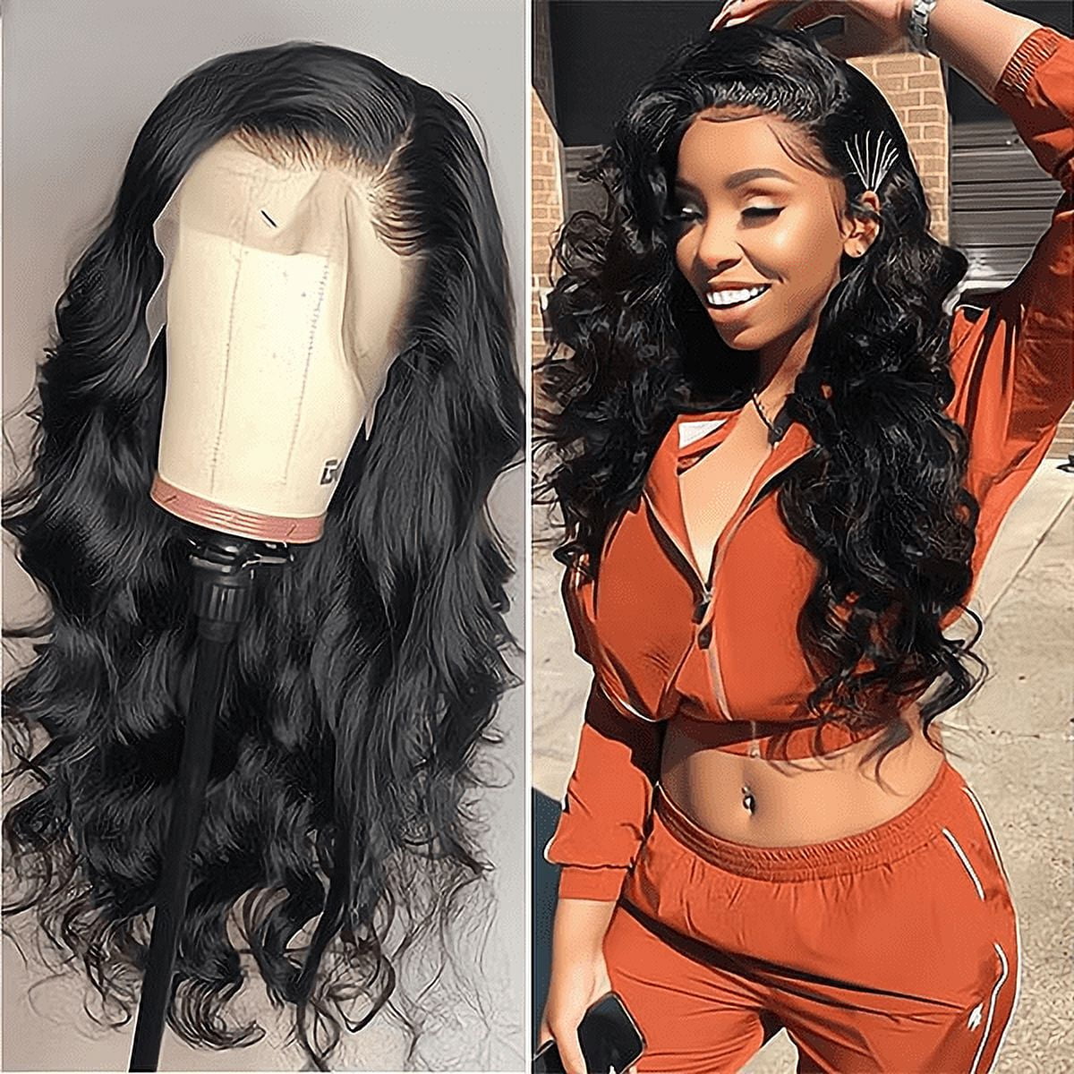 DOPI Body Wave Frontal Wig 13x4 Lace Front Wigs for Women Human Hair 180% Density Glueless Brazilian Virgin Hair Natural Col