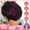 thumbnail image 1 of DOPI Brazilian Virgin Hair Black Female Wig Black Female Nature Party Role-playing Red Short Hair Curly Hair, 1 of 6