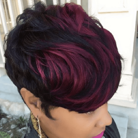 DOPI Brazilian Virgin Hair Full Lace Cap Band Human Hair Wigs For Black Women Black Women Natural Party Cosplay Red Short W