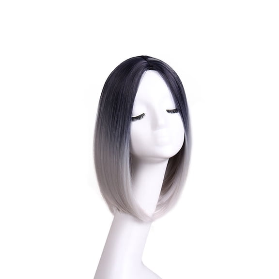 DOPI Brazilian Virgin Hair Full Lace Cap Band Human Hair Wigs For Black Women Fashion Women Short Bob Gradient 2 Colored Fu