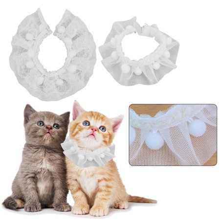 DOPI Cat Collar Lace Design All-matched Adjustable Cat Neck Wear Collar for Wedding