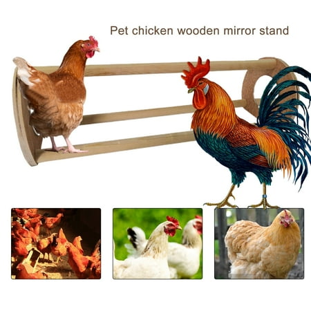 DOPI Chicken Perch DIY Installation Training Rack Wooden Hen Roosters Playing Stand for Large Birds