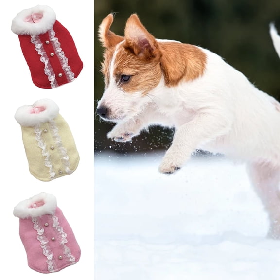 DOPI Dog Coat Adorable Skin-friendly Non-shrink Fade-resistant Softness Puppy Clothes for Winter