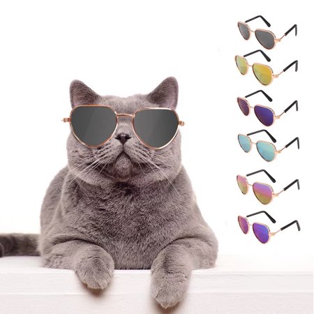DOPI Dog Sunglasses Sun-blocking Creative Anti-UV Pet Kitty Polarized Glasses Photos Props