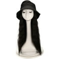 thumbnail image 1 of DOPI Fisherman Cap Hair Wave Curly Hairstyle Adjustable Wig Hat Attached Long Hair, 1 of 7