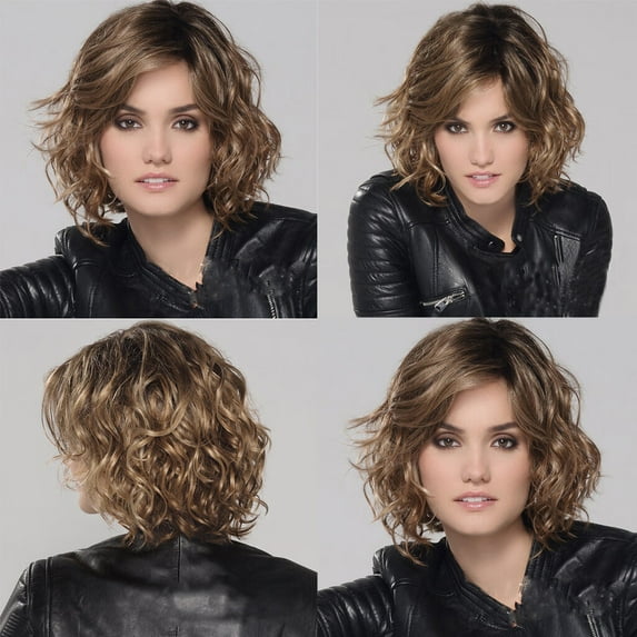 DOPI Hair Fashion Female Short Wig Hair Fiber Natural Curly Wave Wigs Hair Synthetic wig