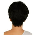 thumbnail image 1 of DOPI Headband Wigs Fashion Synthetic Naturally Realistic Black Short Straight Hair Women's Wigs, 1 of 3