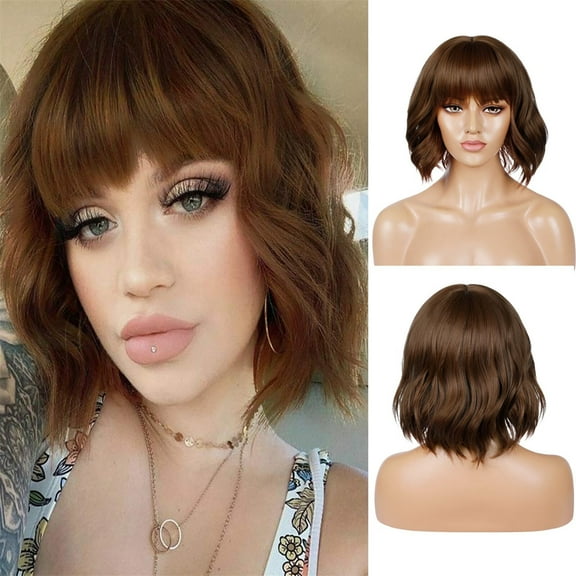 DOPI Human Hair Wigs For Women Black Color Natural Lace Hair WEIKI Women's Wigs Mid-point Dyed Black Gradient Brown Long Cu