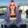 thumbnail image 1 of DOPI Human Hair Wigs For Women Black Color Natural Lace Hair Women Long Curly Straight Wavy Synthetic Full Hair Wig Pink Pu, 1 of 5