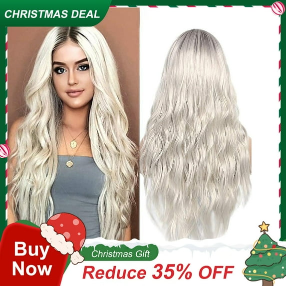 DOPI Human Hair Wigs For Women Black Color Natural Lace Hair Women's White Micro Curl Head Set Wavy Curl Wig Can Be Straigh