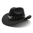 thumbnail image 1 of DOPI Men Hat & Women's Woven Classic Cattleman Hat Winter Outdoor Cowboy Baseball Caps KhakiOne size, 1 of 6