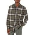 thumbnail image 1 of DOPI Men Long Sleeved Flannel Shirt Striped Shirt Men's Plaid Coat Autumn And Winter Daily Coat (available In Large And High Sizes), 1 of 6