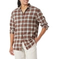 thumbnail image 1 of DOPI Men Long Sleeved Flannel Shirt Striped Shirt Men's Plaid Coat Autumn And Winter Daily Coat (available In Large And High Sizes), 1 of 3