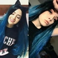 thumbnail image 1 of 〖DOPI〗Natural Synthetic Wig Straight Gradient Blue Long Hair Party Wigs For Women, 1 of 5