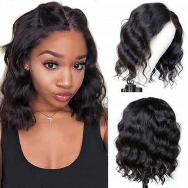 Women's Long Curly Wavy Lace Front Wig – Synthetic Hair – 45cm Black – Brazilian/Indian Style