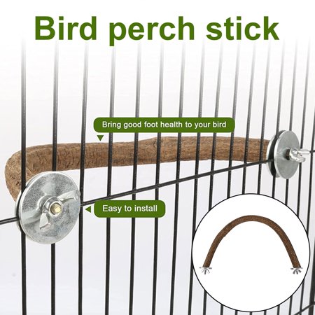 DOPI Parrot Perches U Shape Easy Installation Natural Wood Parrot Stand Perch Platform Bird Supplies