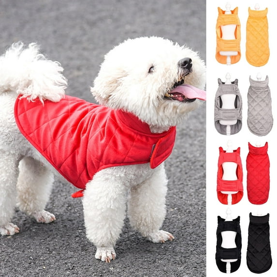 DOPI Pet Apparel Solid Color Keep Warmth Skin-friendly Pet Dog Vest Coat Outfit for Winter