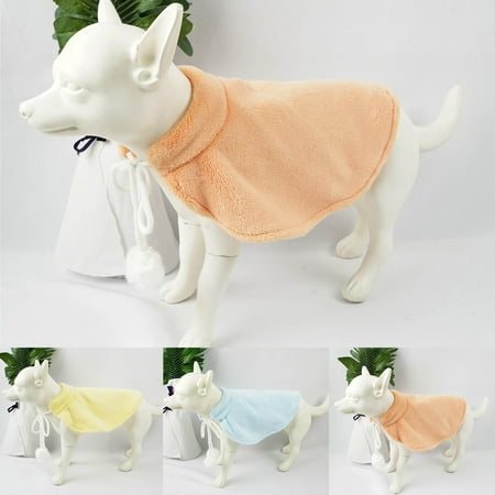 DOPI Pet Cloak Solid Color Keep Warmth Breathable Pet Dogs Cape Costume for Autumn