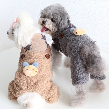 DOPI Pet Clothes Skin-friendly Wear Resistant Fabric Lovely Pet Dog Winter Warm Rompers for Puppy Shop