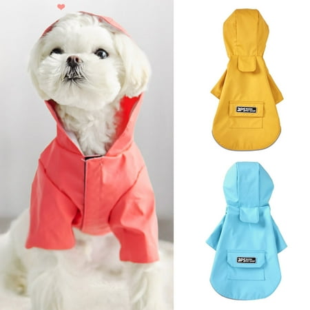 DOPI Pet Coat Hooded Design Breathable Waterproof Pet Dog Jacket Raincoat for Outdoor
