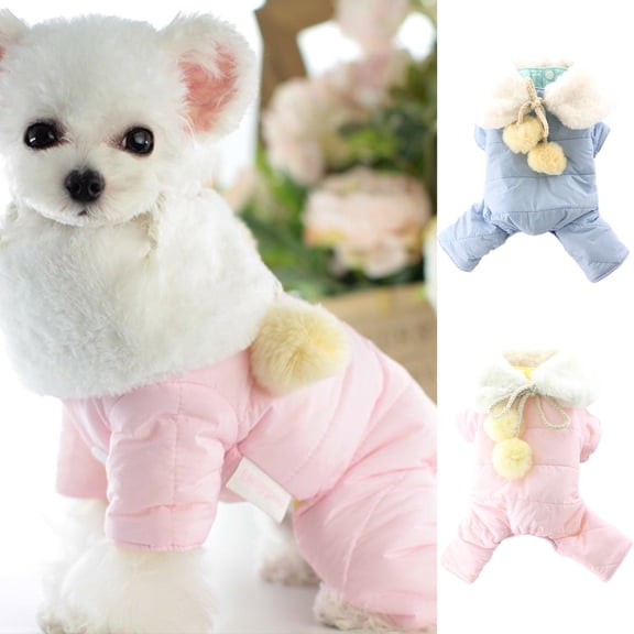DOPI Pet Coat Turndown Collar Keep Warmth Skin-friendly Pet Dog Cats Warm Jumpsuits Outfit Pet Supplies